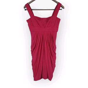 BCBGMaxAzria Draped Bubble Hem Mini Dress XS Valentine Romantic Feminine Wedding